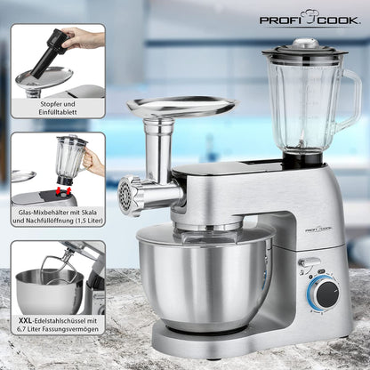 ProfiCook PC-KM 1189 Knetmaschine – Universal 3in1