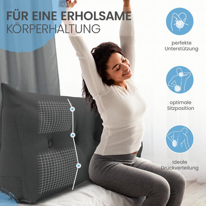 ELONEO Rückenkissen Lesekissen Keilkissen für Bett Sofa - 180 cm