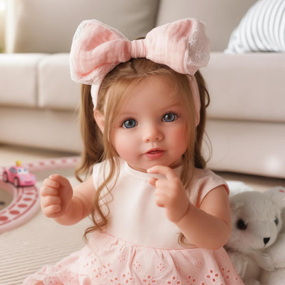 BABESIDE Reborn Puppe Mädchen 50cm - Langes Haar, Stoffkörper