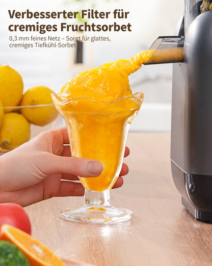 ZACHVO Kaltpress Slow Juicer Entsafter – 130mm Einfüllschacht