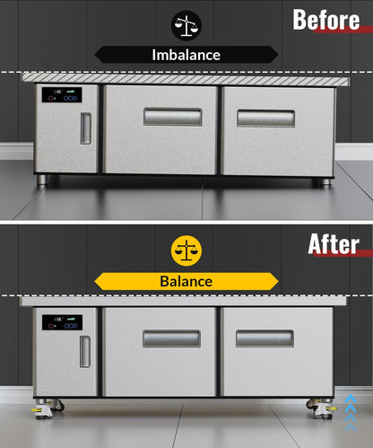 HOLKIE Schwerlastrollen absenkbar höhenverstellbar M12 - 4er Set