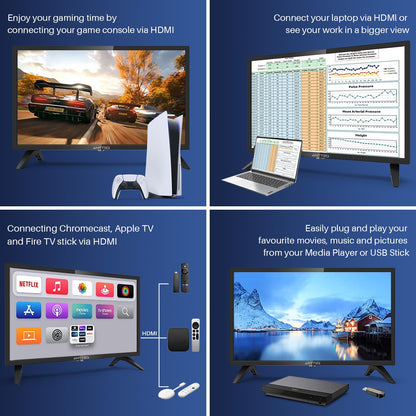 Antteq Essential Series 24 Zoll HD LED TV mit Triple Tuner