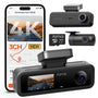 70mai T800E 4K 3-Kanal Dashcam mit HDR, GPS und 64GB SD-Karte – kompakte Autokamera