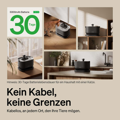 PETLIBRO Dockstream Kabelloser Katzenbrunnen mit Bewegungsmelder