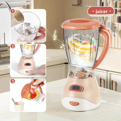 LOVE LIFE Kinderküche Spielset mit Kaffeemaschine, Mixer & Toaster