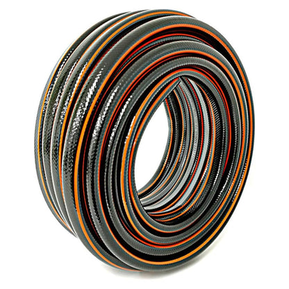 TAMS NYX Gartenschlauch 1 Zoll 30 m, 4-lagig, schwarz/orange