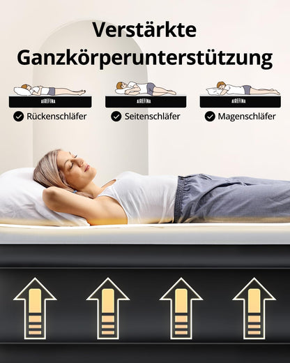 Airefina Luftbett Gästebett mit Pumpe – 1 Person, 99x190cm