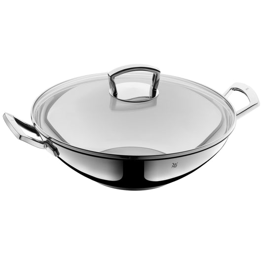 WMF Wok Induktion 36 cm Cromargan mit Glasdeckel