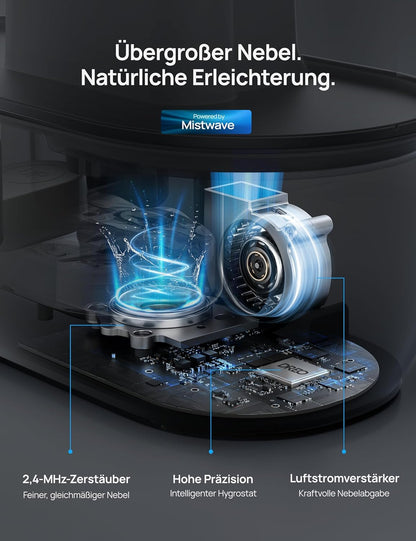 Dreo 6L Smart Luftbefeuchter für grosse Räume - Warm- & Kaltnebel