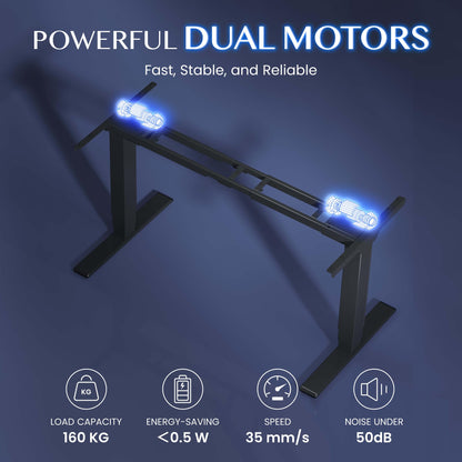 FLEXISPOT PRO Elektrischer Schreibtisch Höhenverstellbar - Schwarz