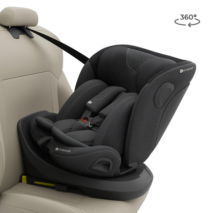 Kinderkraft I-GROW 2 PRO Kindersitz i-Size, 360° drehbar, schwarz