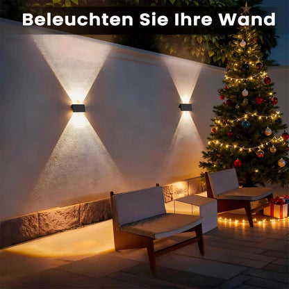 IIRARA LED Solar Wandleuchte Aussen SWL02 warmweiss IP67 6er-Set