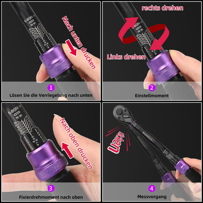 UYECOVE Drehmomentschlüssel Set 3-teilig 1/4" 3/8" 1/2"