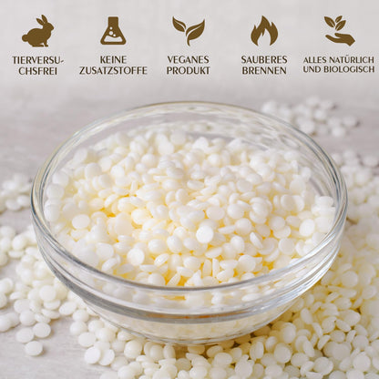 Waxcanpy Sojawachs für Kerzen 3 kg, 100% natürliches Kerzenwachs