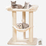 Happi N Pets Kratzbaum 71 cm, Sisal-Kratzstamm mit Hängematte, beige