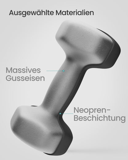 SONGMICS Kurzhanteln 2er Set 2 x 8 kg Neopren Hexagon tintenschwarz