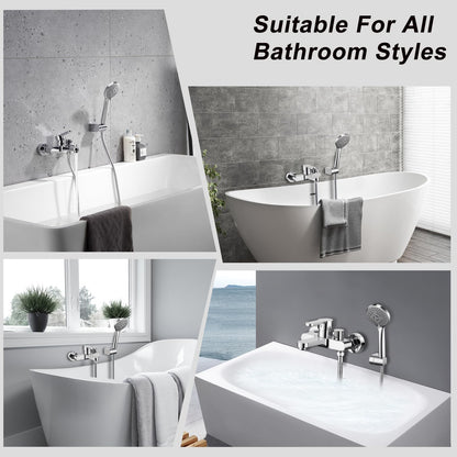 BONADE Wannenarmatur Einhebel mit Handbrause Set – Chrom