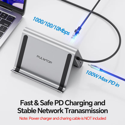 PULWTOP MacBook Docking Station Dual Monitor 4K M3/M4/M5