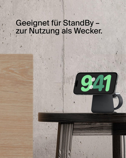 Belkin BoostCharge Pro Qi2 15W 2-in-1 Ladestation - Schwarz