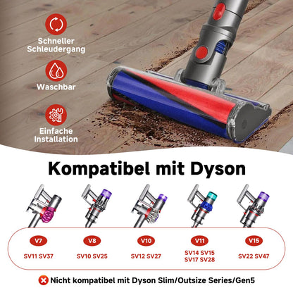 iRobacc Soft Roller Bodendüse Ersatzbürste für Dyson V8 V10 V11 V15