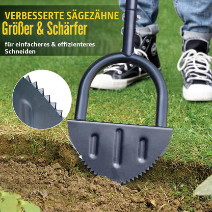 Colwelt Sägezahn-Rasenkantenschneider mit T-Griff, Halbmond, 96 cm