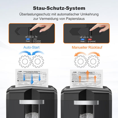 Bonsaii C266-B Aktenvernichter 12-Blatt Mikroschnitt P4