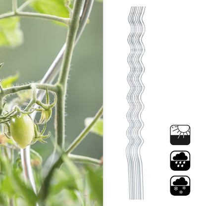 KARAT Tomatenspiralstäbe 180 cm aus verzinktem Stahl, 20 Stück