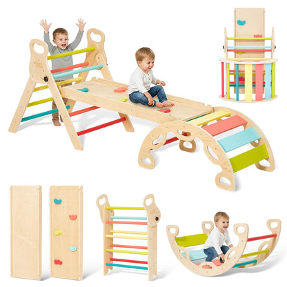 Giant bean Kletterdreieck Indoor 5-in-1 Montessori – Regenbogen S