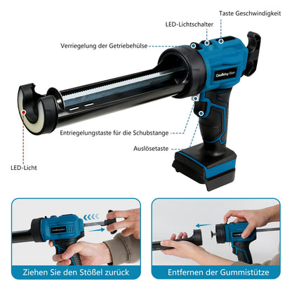 Makita-kompatible Akku Kartuschenpresse 18V – 300ml, Blau