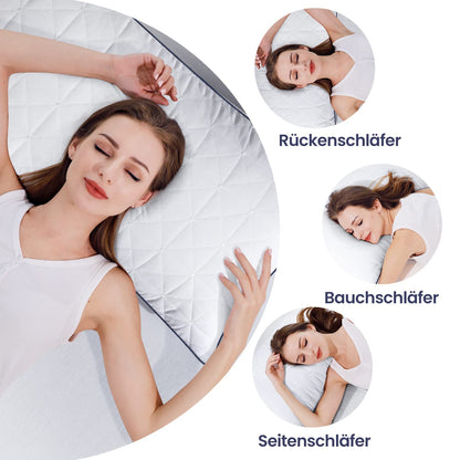 BedStory Kopfkissen 40x80 Mikrofaser 2er Set höhenverstellbar