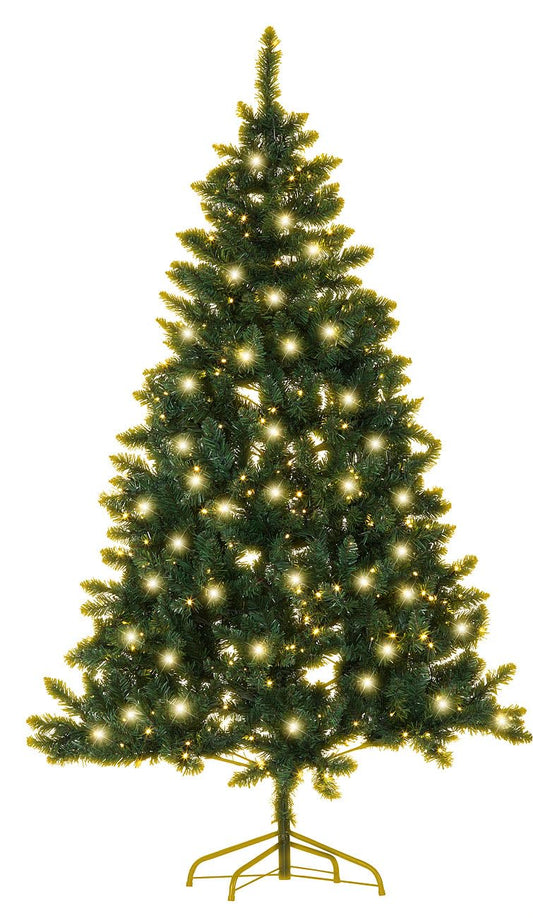 infactory Künstlicher Tannenbaum Weihnachtsbaum - 180cm Grün 500 LEDs. Zur Weihnachtsdekoration von Innenräumen.