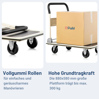 Pallit CARRY klappbarer Plattformwagen – 300 kg Tragkraft
