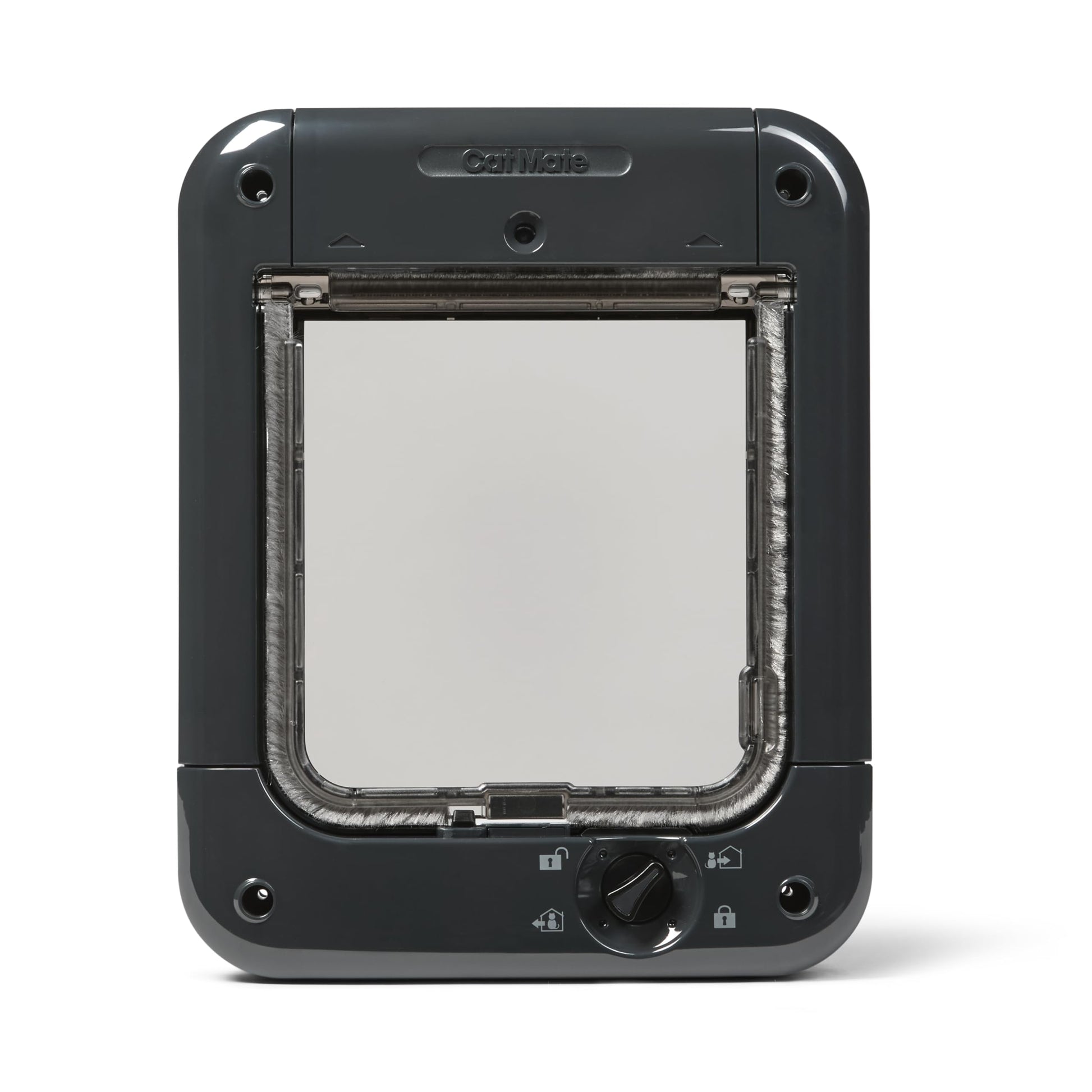 Cat Mate Mikrochip-gesteuerte Katzenklappe 360 – Grau. Graue Katzenklappe. Ermöglicht selektiven Zugang durch Mikrochip-Erkennung für registrierte Katzen.