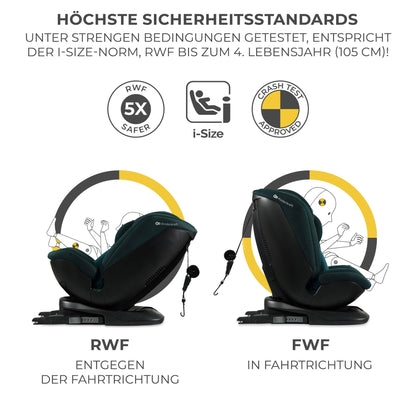 Kinderkraft XPEDITION2 I-SIZE Kindersitz 360° Reboarder Isofix Blau