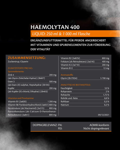 EQUISTRO® Haemolytan 400 Ergänzungsfuttermittel Pferd - 1L
