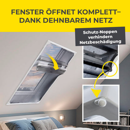 EASYmaxx Insect Protect Teleskop-Fliegengitter für Dachfenster, weiss