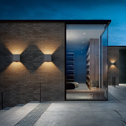 Klighten 4er LED Wandleuchte Bewegungsmelder Innen/Aussen - Anthrazit (G9)