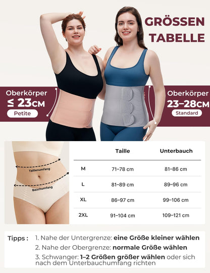 Momcozy Ergowrap Bauchgurt nach Geburt, nahtloses Bauchband Grösse M