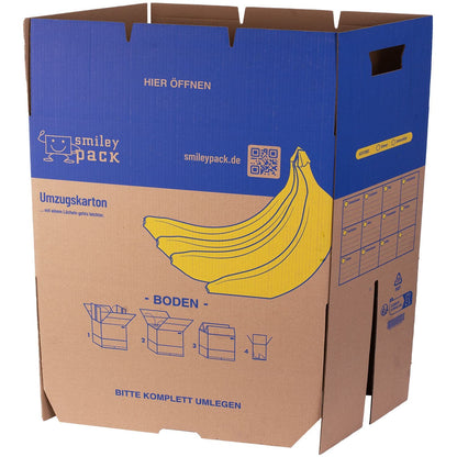 smiley pack Bananenkiste Umzugskartons zweiwellig – 30 Stück