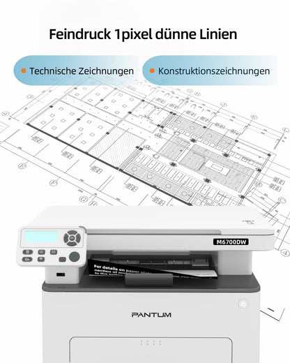 PANTUM M6700DW Laser Multifunktionsdrucker s/w WLAN