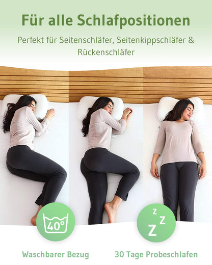 NuMOON Orthopädisches Nackenstützkissen – Seitenschläfer HWS