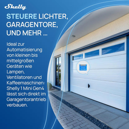 Shelly 1 Mini Gen4 WLAN Smart Relaisschalter 1 Kanal 8A, 4er-Pack