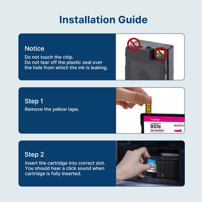 HP Kompatibel 937e 937XL Druckerpatronen Multipack - 4er-Pack
