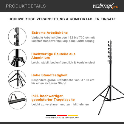 Walimex pro AIR Jumbo 730 Lampenstativ – 22.5 kg