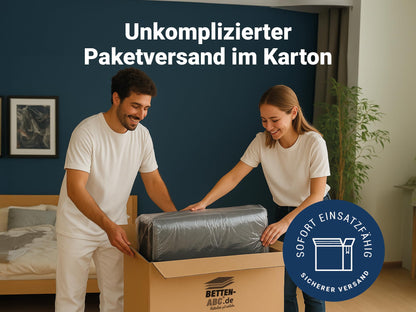 Betten-ABC Faltmatratze anthrazit, 3-teilige Klappmatratze für Gäste