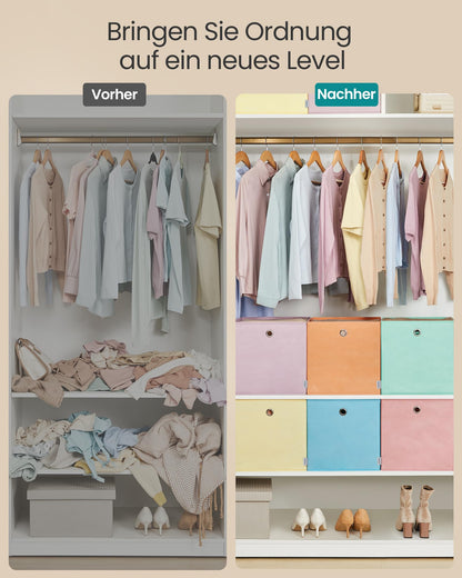 SONGMICS Aufbewahrungsbox 6er Set, Faltbox bunt, 33 x 33 x 33 cm