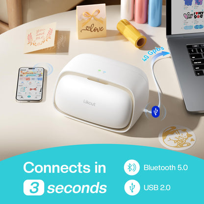 Likcut S501 Mini Schneideplotter Plottermaschine für DIY – Beige