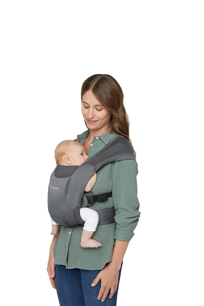 Ergobaby Embrace Soft Air Mesh Babytrage Neugeborene - Washed Black