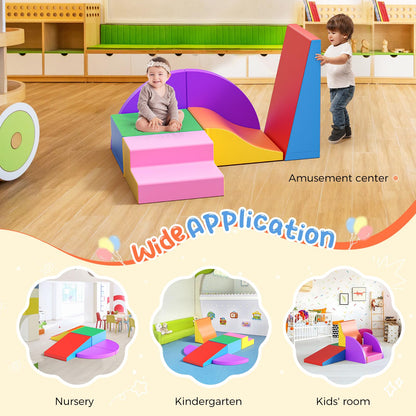 Lischwert Schloss-Set Kinder Riesenbausteine - 6 Teile Mehrfarbig