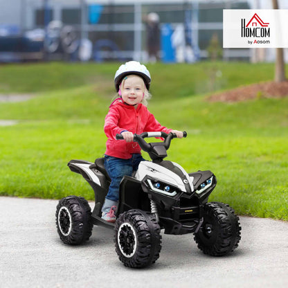 HOMCOM Kinder Elektro-Quad 12V für Kinder von 3 bis 5 Jahren – Weiss